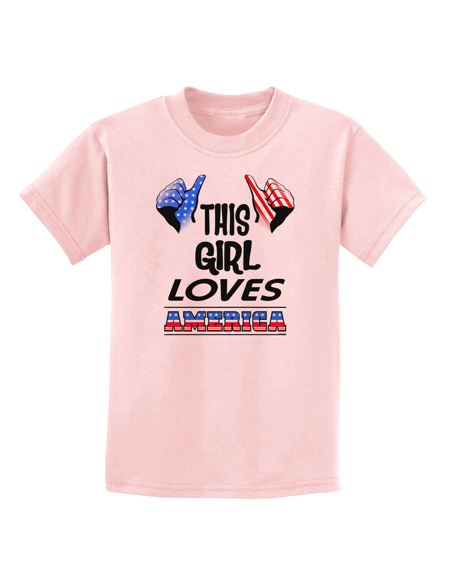 This Girl Loves America Childrens T-Shirt-Childrens T-Shirt-TooLoud-White-X-Small-Davson Sales