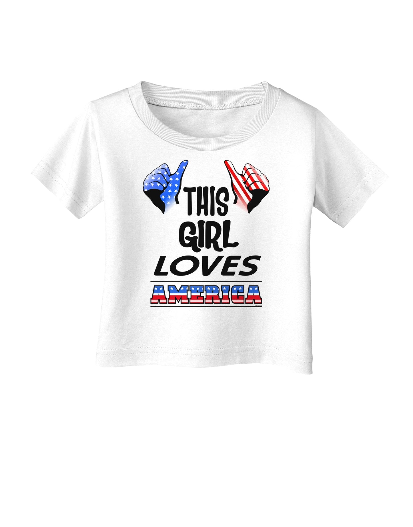 This Girl Loves America Infant T-Shirt-Infant T-Shirt-TooLoud-White-06-Months-Davson Sales