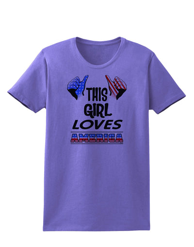 This Girl Loves America Womens T-Shirt-Womens T-Shirt-TooLoud-Violet-X-Small-Davson Sales