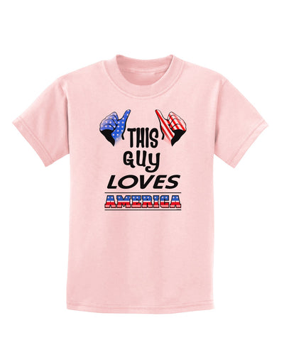 This Guy Loves America Childrens T-Shirt-Childrens T-Shirt-TooLoud-PalePink-X-Small-Davson Sales