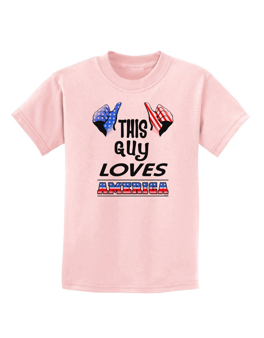 This Guy Loves America Childrens T-Shirt-Childrens T-Shirt-TooLoud-White-X-Small-Davson Sales