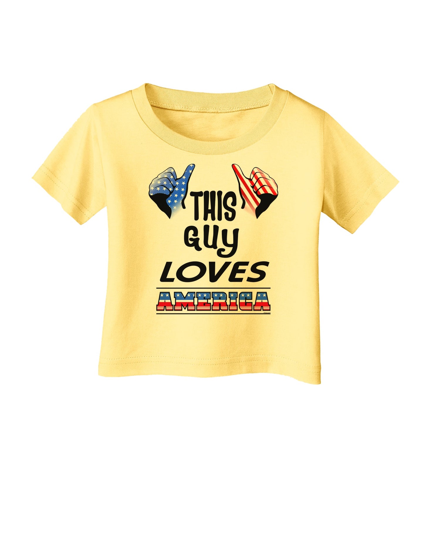 This Guy Loves America Infant T-Shirt-Infant T-Shirt-TooLoud-Daffodil-Yellow-06-Months-Davson Sales
