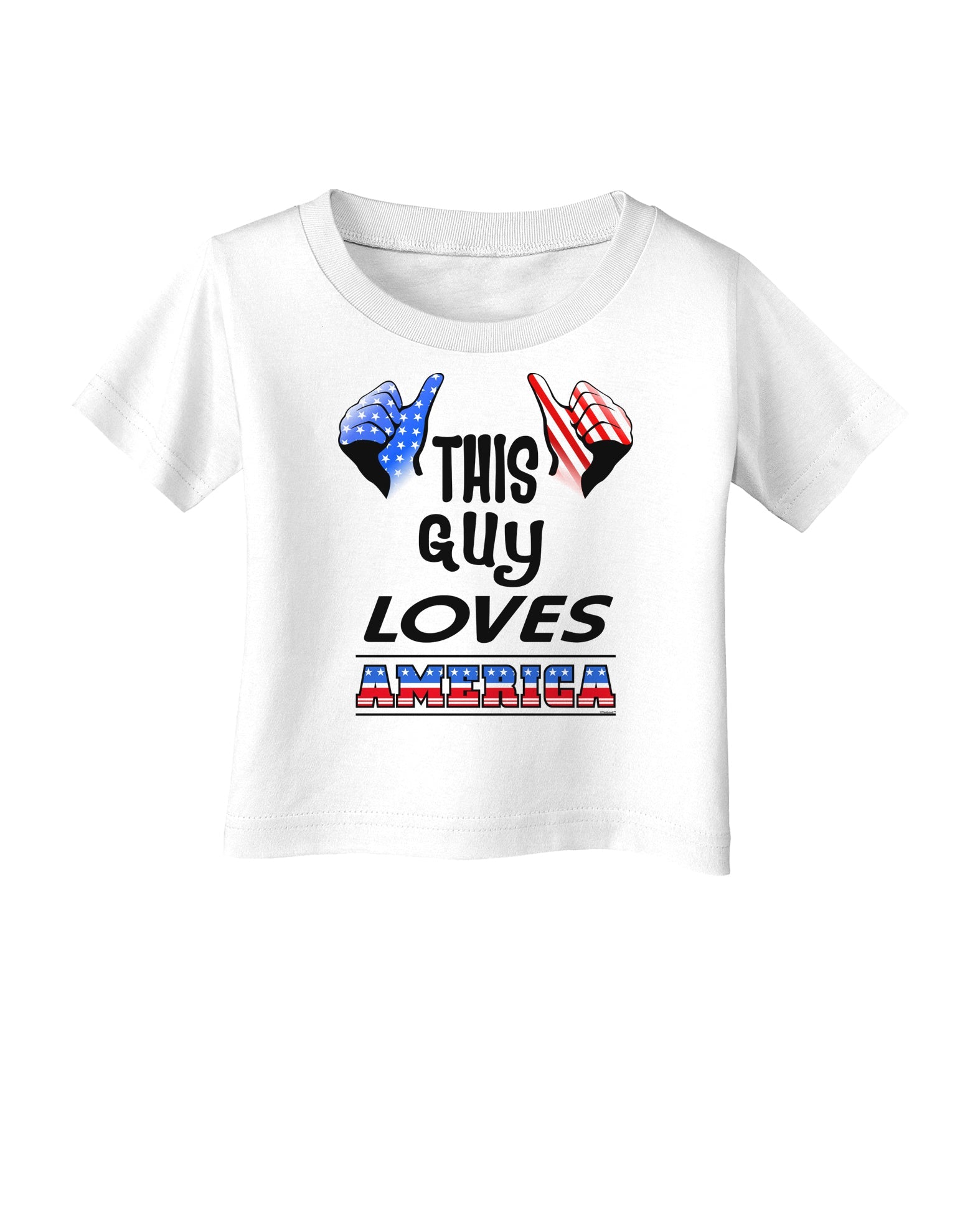 This Guy Loves America Infant T-Shirt-Infant T-Shirt-TooLoud-White-06-Months-Davson Sales