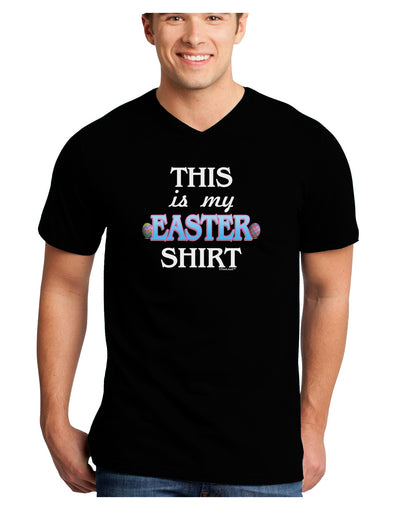This Is My Easter Shirt Adult Dark V-Neck T-Shirt-TooLoud-Black-Small-Davson Sales