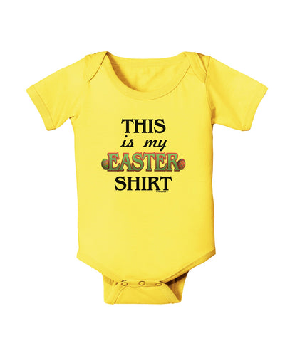 This Is My Easter Shirt Baby Romper Bodysuit-Baby Romper-TooLoud-Yellow-06-Months-Davson Sales