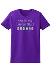 This Is My Easter Shirt Easter Womens Dark T-Shirt - Ladies-TooLoud-Purple-X-Small-Davson Sales