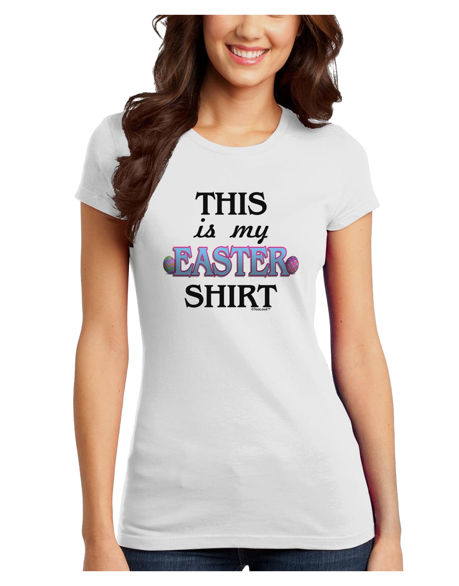 This Is My Easter Shirt Juniors Petite T-Shirt-T-Shirts Juniors Tops-TooLoud-White-Juniors Fitted X-Small-Davson Sales
