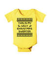 This Is My Ugly Christmas Sweater Baby Romper Bodysuit-Baby Romper-TooLoud-Yellow-06-Months-Davson Sales