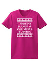 This Is My Ugly Christmas Sweater Womens Dark T-Shirt-TooLoud-Hot-Pink-Small-Davson Sales