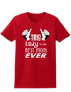 This Lady is the Best Mom Ever Womens Dark T-Shirt-TooLoud-Red-X-Small-Davson Sales