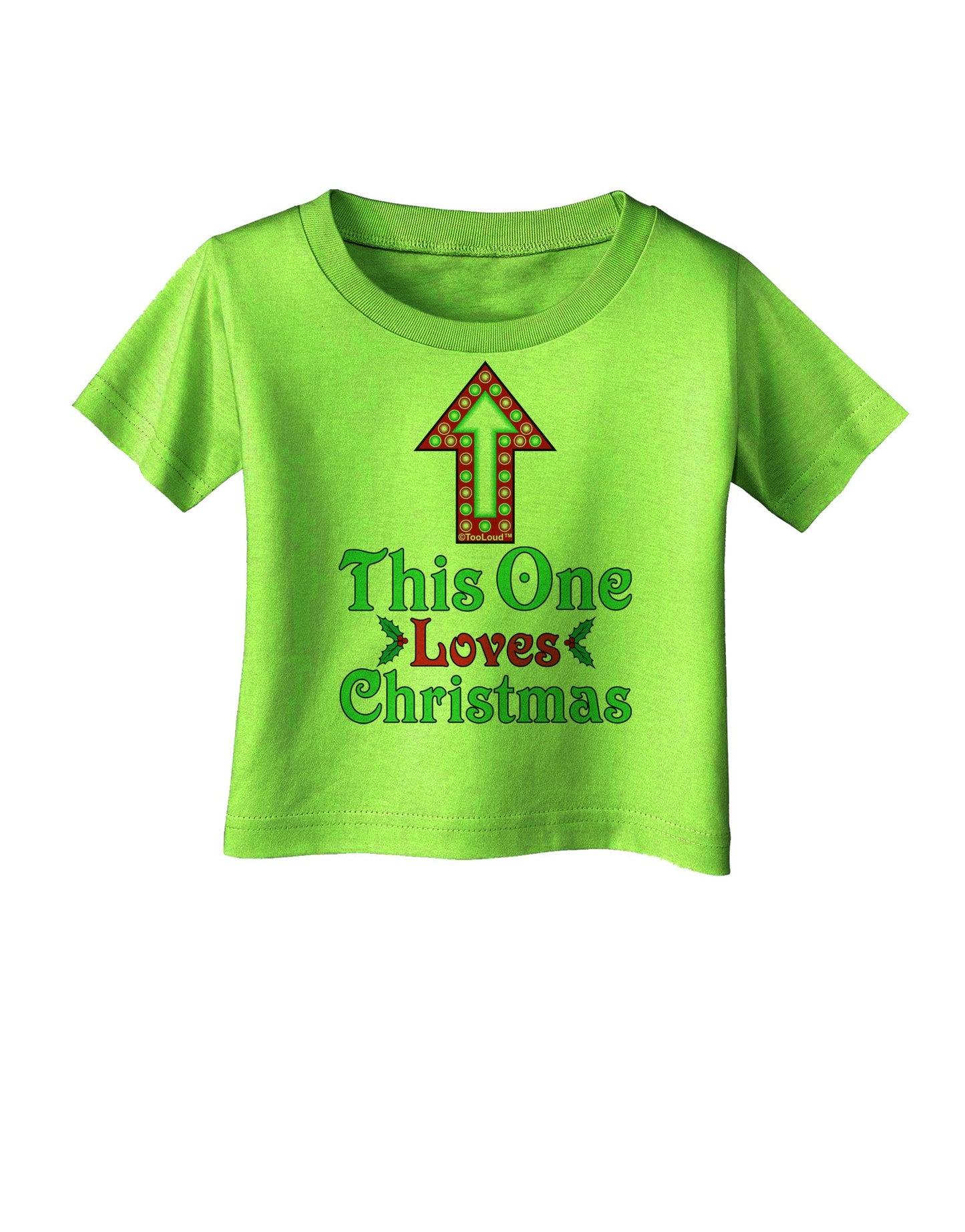 This One Loves Christmas Cute Infant T-Shirt-Infant T-Shirt-TooLoud-Lime-Green-06-Months-Davson Sales
