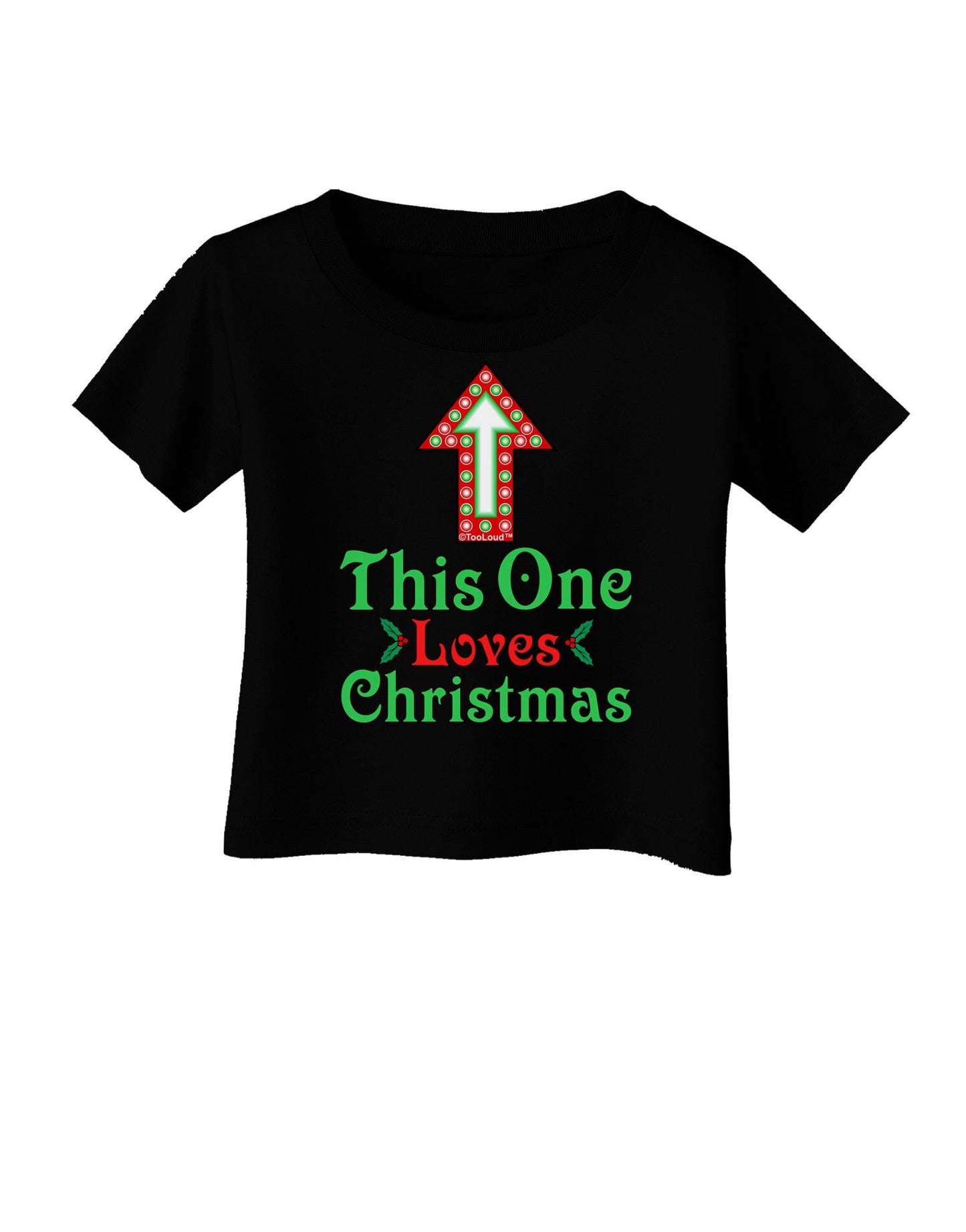 This One Loves Christmas Cute Infant T-Shirt Dark-Infant T-Shirt-TooLoud-Black-06-Months-Davson Sales