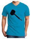 Thors Hammer Nordic Runes Lucky Odin Mjolnir Valhalla Adult V-Neck T-shirt by TooLoud-TooLoud-Turquoise-Small-Davson Sales