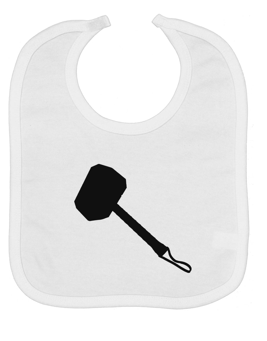 Thors Hammer Nordic Runes Lucky Odin Mjolnir Valhalla Baby Bib by TooLoud