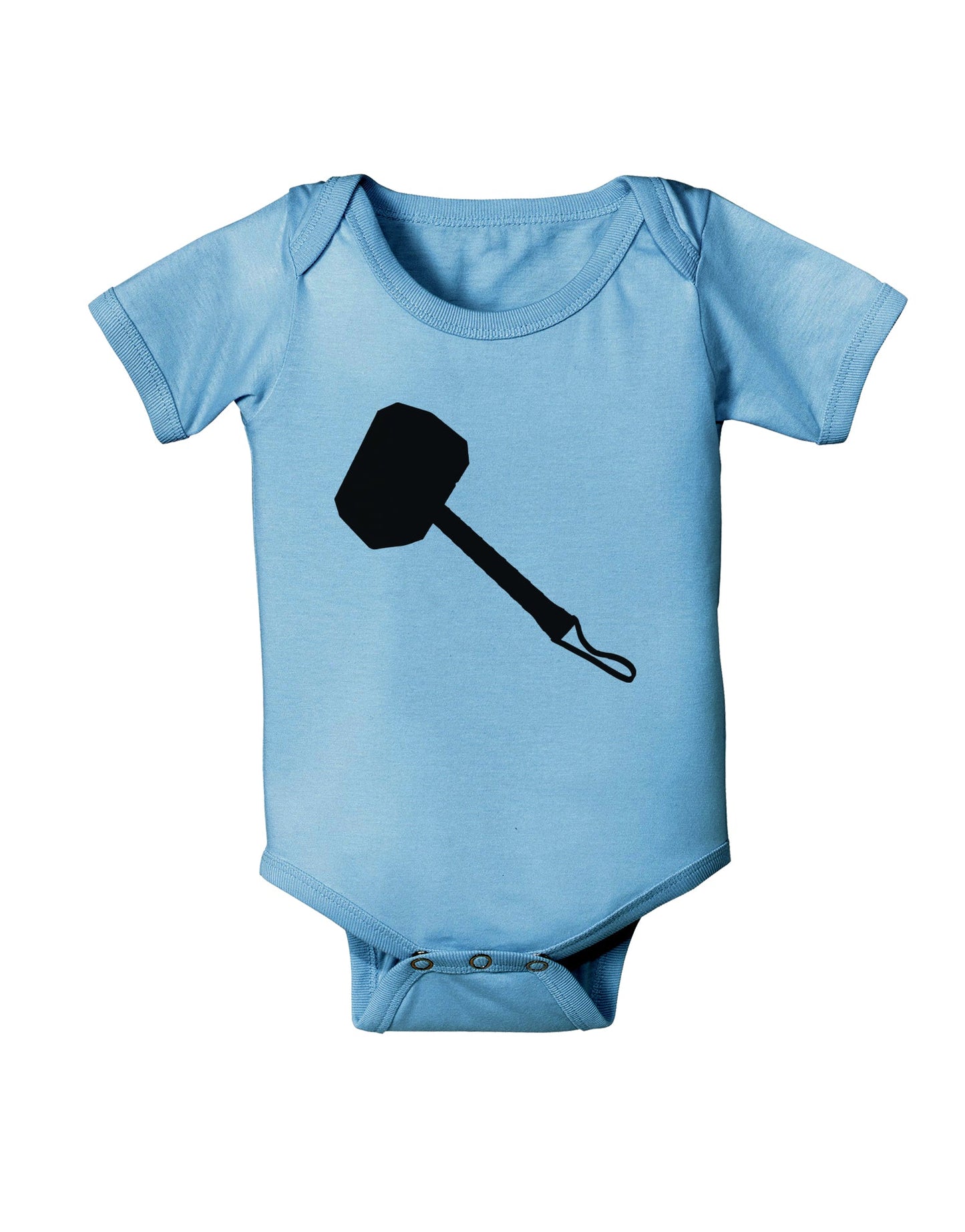 Thors Hammer Nordic Runes Lucky Odin Mjolnir Valhalla Baby Romper Bodysuit by TooLoud-TooLoud-LightBlue-06-Months-Davson Sales