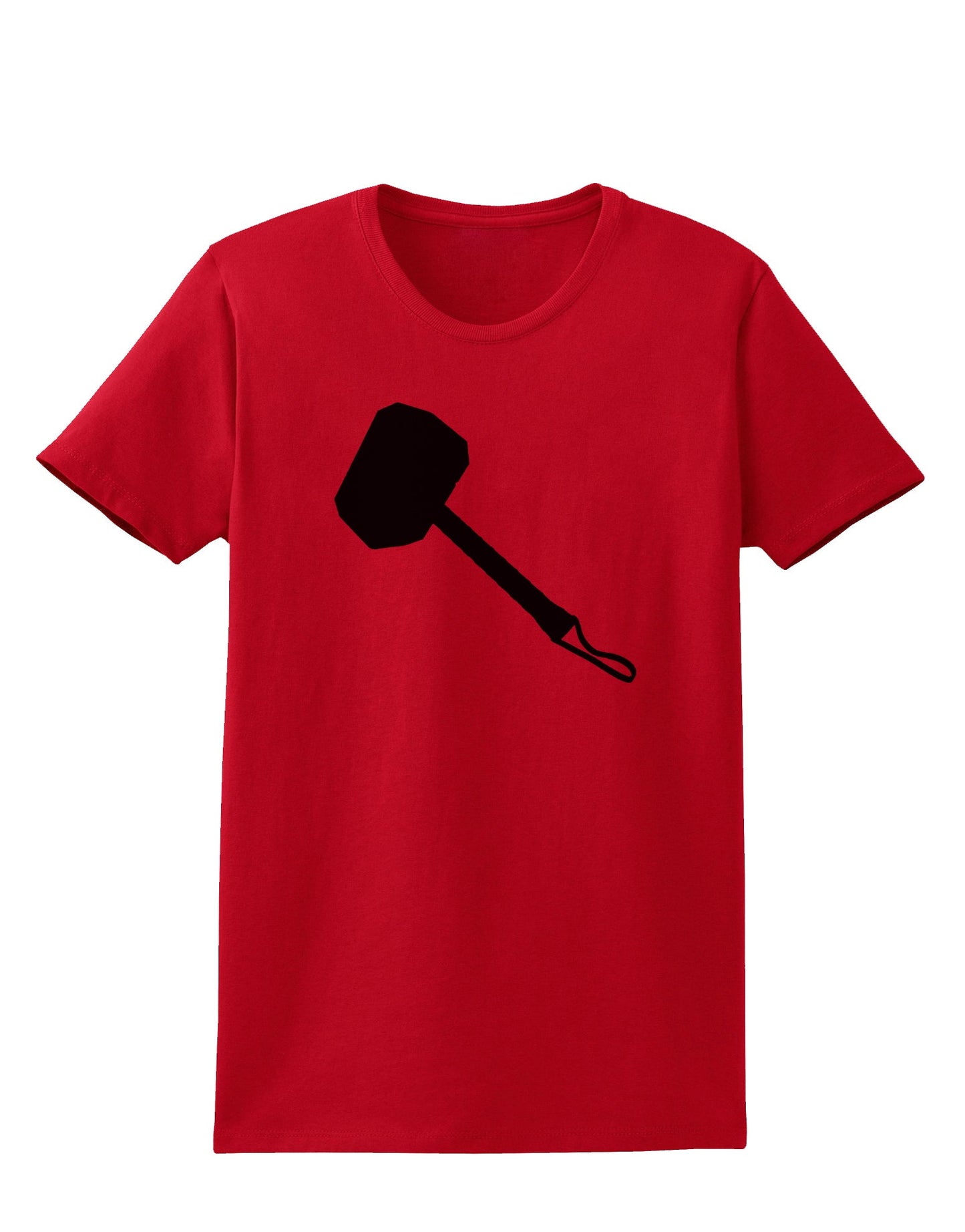 Thors Hammer Nordic Runes Lucky Odin Mjolnir Valhalla Womens T-Shirt by TooLoud-TooLoud-Red-X-Small-Davson Sales
