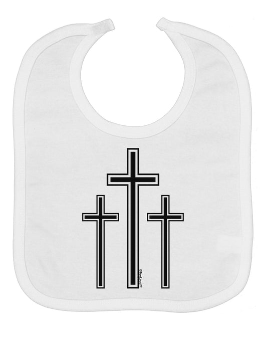 Three Cross Design - Easter Baby Bib by TooLoud