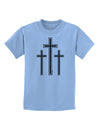 Three Cross Design - Easter Childrens T-Shirt by TooLoud-Childrens T-Shirt-TooLoud-Light-Blue-X-Small-Davson Sales