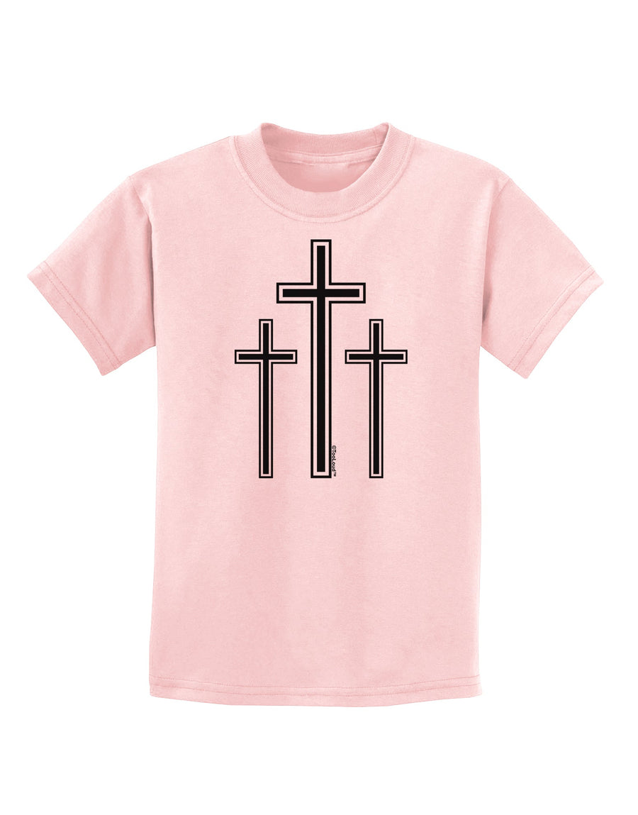 Three Cross Design - Easter Childrens T-Shirt by TooLoud-Childrens T-Shirt-TooLoud-White-X-Small-Davson Sales