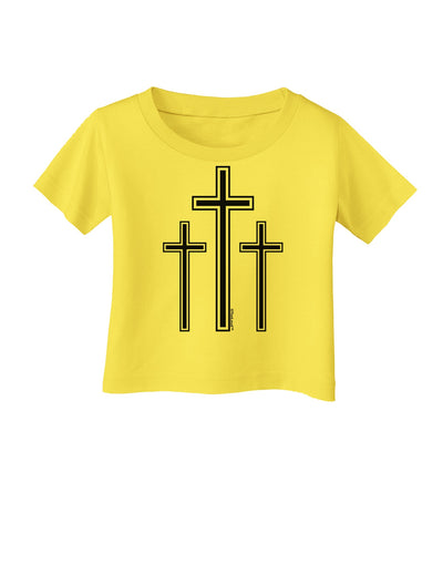 Three Cross Design - Easter Infant T-Shirt by TooLoud-Infant T-Shirt-TooLoud-Yellow-06-Months-Davson Sales