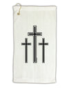 Three Cross Design - Easter Micro Terry Gromet Golf Towel 16 x 25 inch by TooLoud-Golf Towel-TooLoud-White-Davson Sales