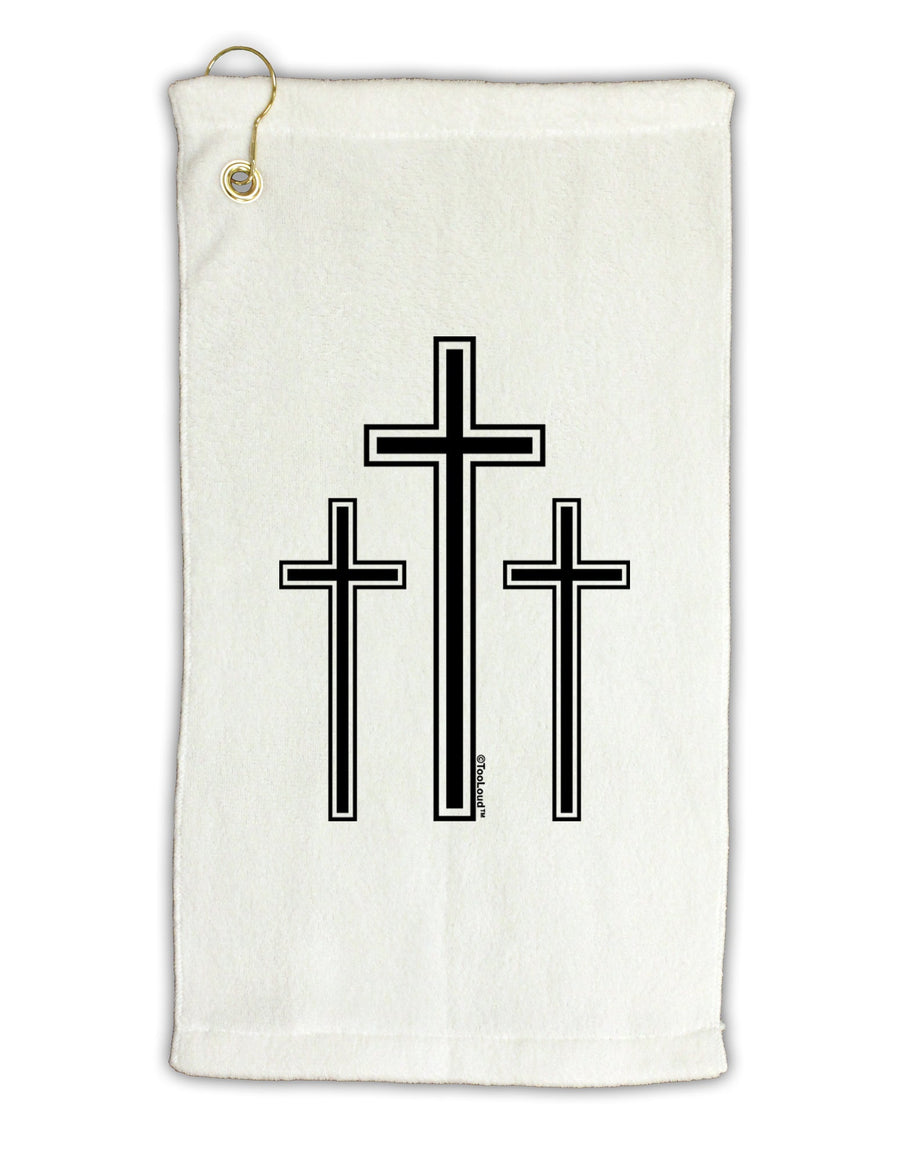 Three Cross Design - Easter Micro Terry Gromet Golf Towel 16 x 25 inch by TooLoud