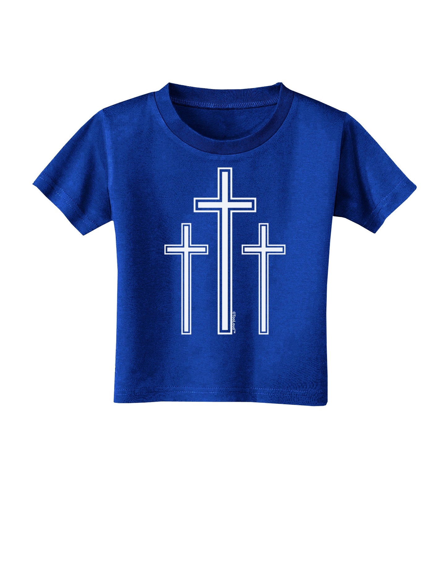 Three Cross Design - Easter Toddler T-Shirt Dark by TooLoud-Toddler T-Shirt-TooLoud-Royal-Blue-2T-Davson Sales