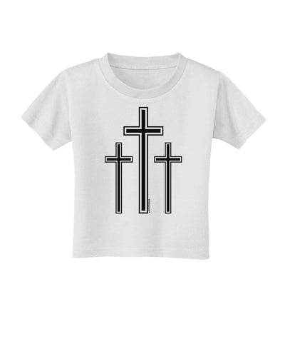 Three Cross Design - Easter Toddler T-Shirt by TooLoud-Toddler T-Shirt-TooLoud-White-2T-Davson Sales