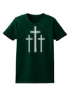 Three Cross Design - Easter Womens Dark T-Shirt by TooLoud-Womens T-Shirt-TooLoud-Forest-Green-Small-Davson Sales