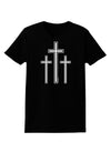 Three Cross Design - Easter Womens Dark T-Shirt by TooLoud-Womens T-Shirt-TooLoud-Black-X-Small-Davson Sales