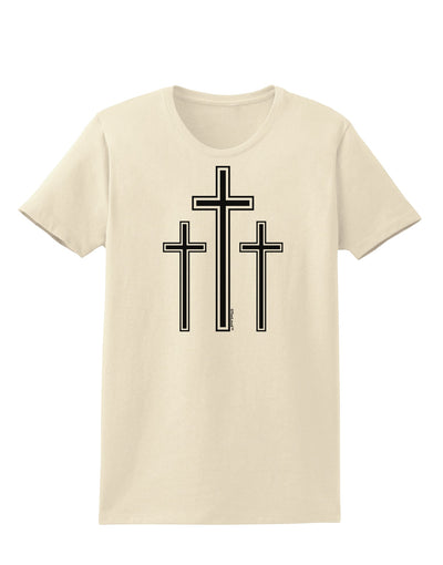Three Cross Design - Easter Womens T-Shirt by TooLoud-Womens T-Shirt-TooLoud-Natural-X-Small-Davson Sales