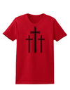 Three Cross Design - Easter Womens T-Shirt by TooLoud-Womens T-Shirt-TooLoud-Red-X-Small-Davson Sales