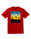 Three Crosses Sunrise - He Is Risen Adult Dark T-Shirt by TooLoud-Mens T-Shirt-TooLoud-Red-Small-Davson Sales