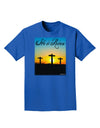 Three Crosses Sunrise - He Is Risen Adult Dark T-Shirt by TooLoud-Mens T-Shirt-TooLoud-Royal-Blue-Small-Davson Sales