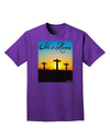 Three Crosses Sunrise - He Is Risen Adult Dark T-Shirt by TooLoud-Mens T-Shirt-TooLoud-Purple-Small-Davson Sales