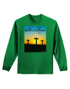 Three Crosses Sunrise - He Is Risen Adult Long Sleeve Dark T-Shirt by TooLoud-TooLoud-Kelly-Green-Small-Davson Sales