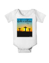 Three Crosses Sunrise - He Is Risen Baby Romper Bodysuit by TooLoud-Baby Romper-TooLoud-White-06-Months-Davson Sales