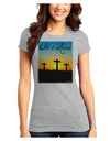 Three Crosses Sunrise - He Is Risen Juniors T-Shirt by TooLoud-Womens Juniors T-Shirt-TooLoud-Ash-Gray-Juniors Fitted X-Small-Davson Sales