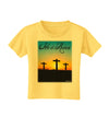 Three Crosses Sunrise - He Is Risen Toddler T-Shirt by TooLoud-Toddler T-Shirt-TooLoud-Yellow-2T-Davson Sales