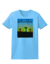 Three Crosses Sunrise - He Is Risen Womens T-Shirt by TooLoud-Womens T-Shirt-TooLoud-Aquatic-Blue-X-Small-Davson Sales