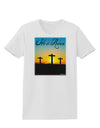 Three Crosses Sunrise - He Is Risen Womens T-Shirt by TooLoud-Womens T-Shirt-TooLoud-White-X-Small-Davson Sales