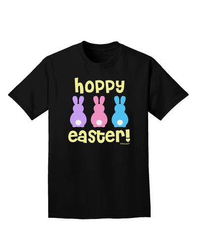 Three Easter Bunnies - Hoppy Easter Adult Dark T-Shirt by TooLoud-Mens T-Shirt-TooLoud-Black-Small-Davson Sales