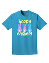 Three Easter Bunnies - Hoppy Easter Adult Dark T-Shirt by TooLoud-Mens T-Shirt-TooLoud-Turquoise-Small-Davson Sales
