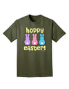 Three Easter Bunnies - Hoppy Easter Adult Dark T-Shirt by TooLoud-Mens T-Shirt-TooLoud-Military-Green-Small-Davson Sales