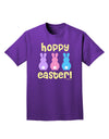 Three Easter Bunnies - Hoppy Easter Adult Dark T-Shirt by TooLoud-Mens T-Shirt-TooLoud-Purple-Small-Davson Sales