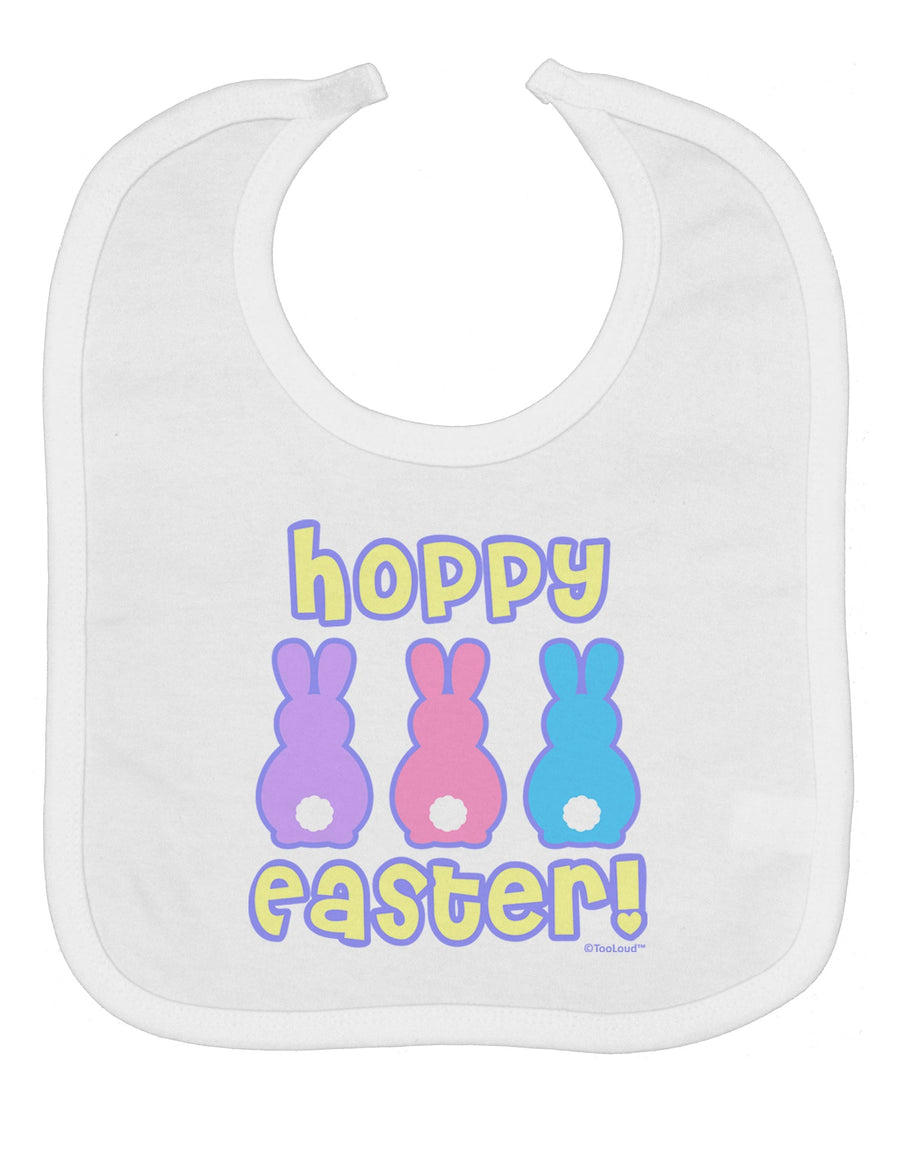 Three Easter Bunnies - Hoppy Easter Baby Bib by TooLoud