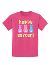 Three Easter Bunnies - Hoppy Easter Childrens Dark T-Shirt by TooLoud-Childrens T-Shirt-TooLoud-Sangria-X-Small-Davson Sales