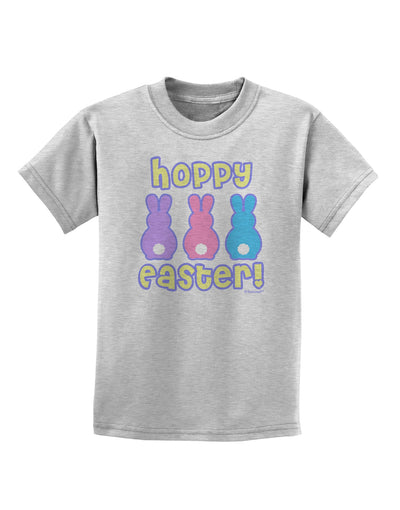 Three Easter Bunnies - Hoppy Easter Childrens T-Shirt by TooLoud-Childrens T-Shirt-TooLoud-AshGray-X-Small-Davson Sales