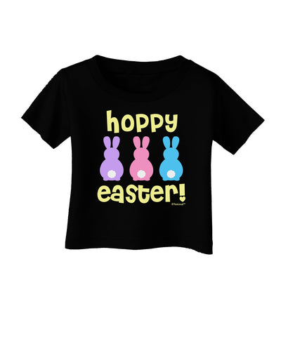 Three Easter Bunnies - Hoppy Easter Infant T-Shirt Dark by TooLoud-Infant T-Shirt-TooLoud-Black-06-Months-Davson Sales