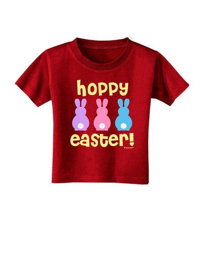 Three Easter Bunnies - Hoppy Easter Toddler T-Shirt Dark by TooLoud-Toddler T-Shirt-TooLoud-Red-2T-Davson Sales